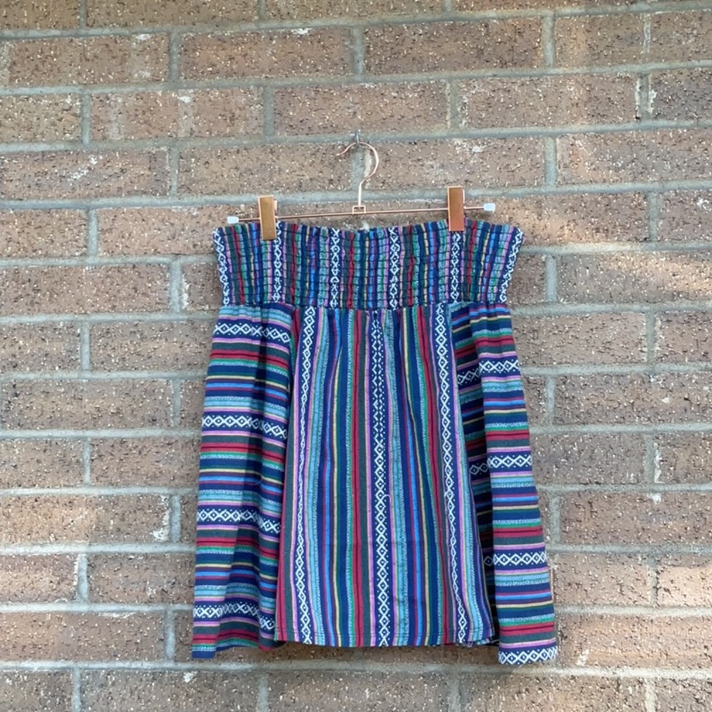 Mini Skirt Bohemian woven Skirt, S